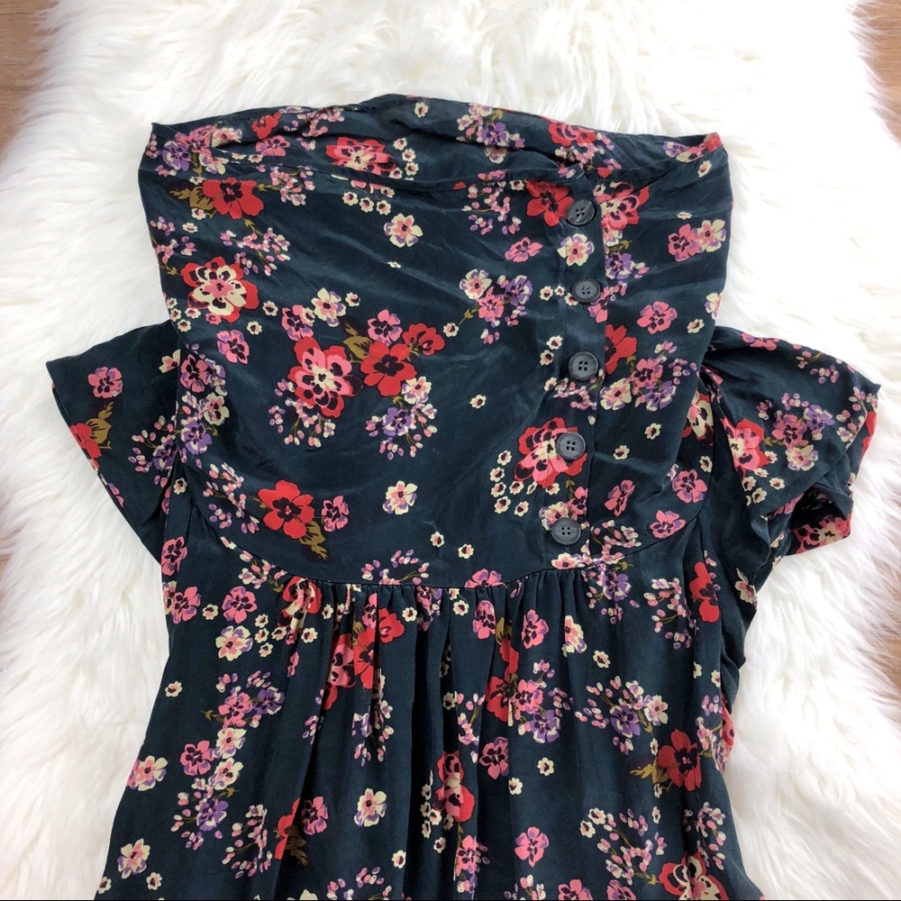 Anthro Odille | Silk Deuxhill Cowl Floral Blouse 2 - Picture 5 of 8